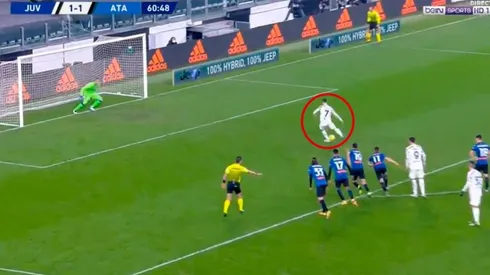 Video: Cristiano se hizo cargo del penal y el arquero del Atalanta se lo atajó
