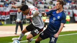 Tomás Pochettino enfrentando al Millonario.