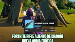 Cómo conseguir la nueva arma Exótica Aliento de Dragón (Francotirador) en Fortnite