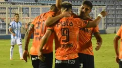 La celebración de los jugadores de Banfield.