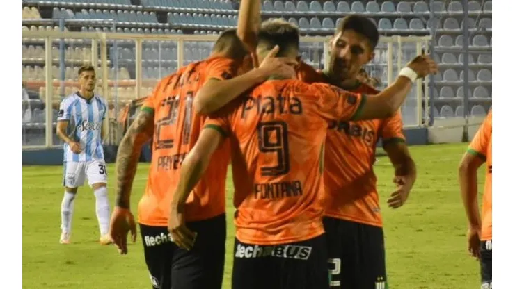 La celebración de los jugadores de Banfield.