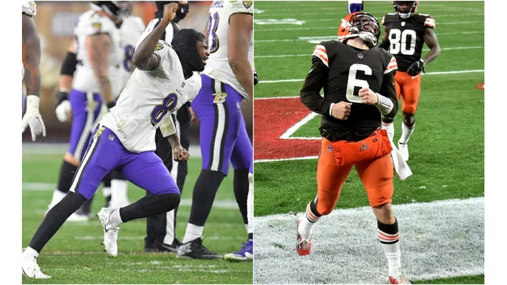 Lamar Jackson y Baker Mayfield
