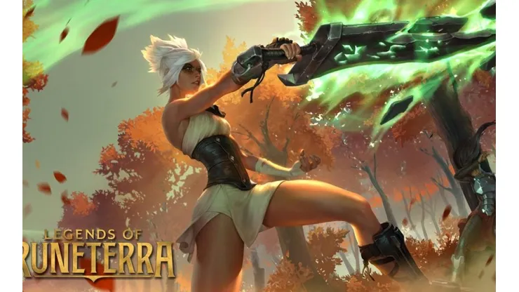 Primer vistazo a Riven como nueva carta de campeón de Legends of Runeterra