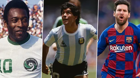Pelé, Maradona y Messi no podían estar ausentes.