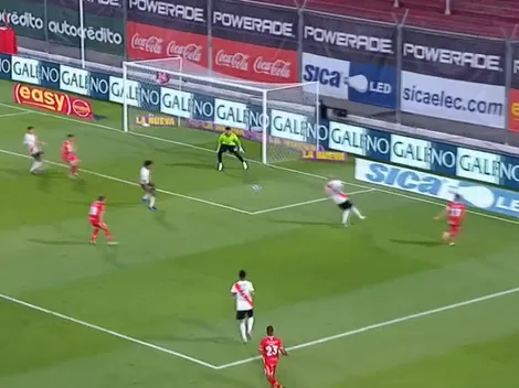 Argentinos entró al área de River haciendo paredes y metió un golazo para el 1 a 1