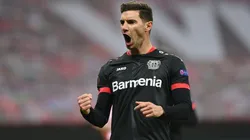 Grito de gol de Lucas Alario.