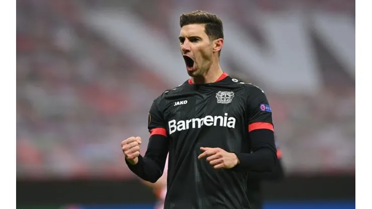 Grito de gol de Lucas Alario.