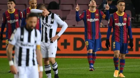 Así celebró su tanto Lionel Messi.