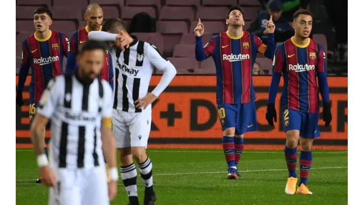 Así celebró su tanto Lionel Messi.