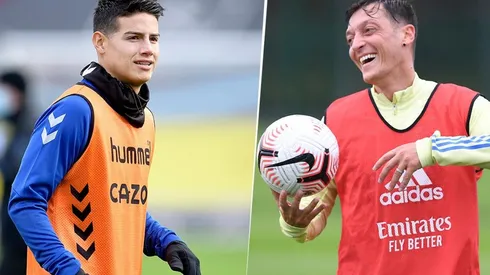 James Rodríguez y Mesut Ozil.