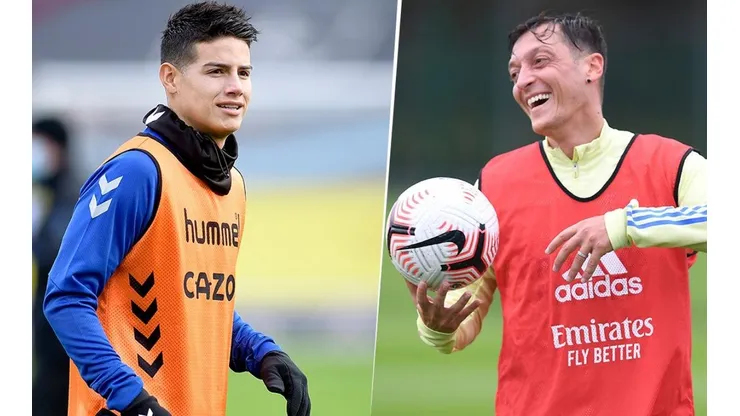 James Rodríguez y Mesut Ozil.