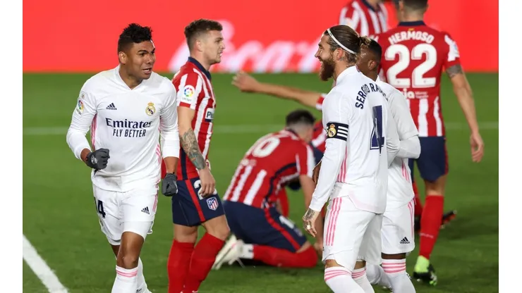 Casemiro se vistió de Sergio Ramos y con un cabezazo impecable puso el 1 a 0 en el derbi madrileño