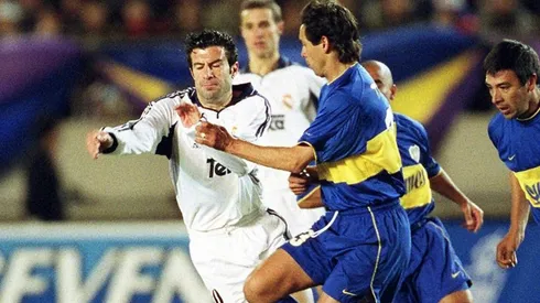 Cristian Traverso enfrentando a Real Madrid.