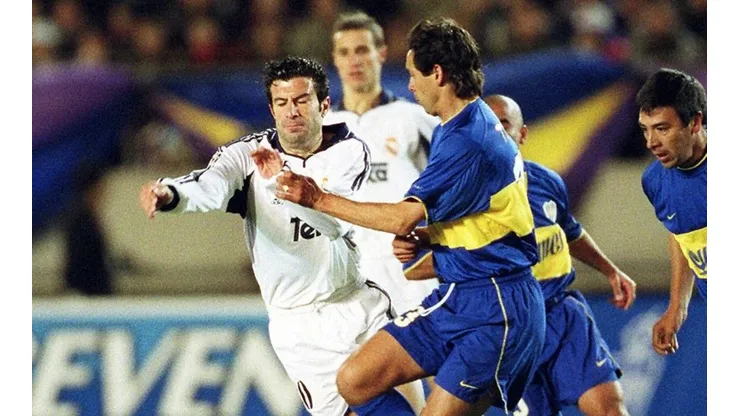 Cristian Traverso enfrentando a Real Madrid.