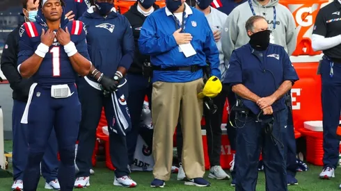 Cam Newton y Bill Belichick