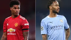 Manchester United vs. Manchester City juegan por la fecha 12 de la Premier League este sábado (Getty Images)