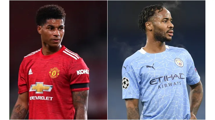 Manchester United vs. Manchester City juegan por la fecha 12 de la Premier League este sábado (Getty Images)
