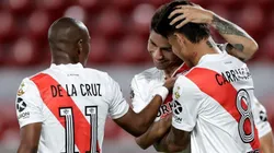 Un pie en semis: River le ganó 2-0 a Nacional por los cuartos de final