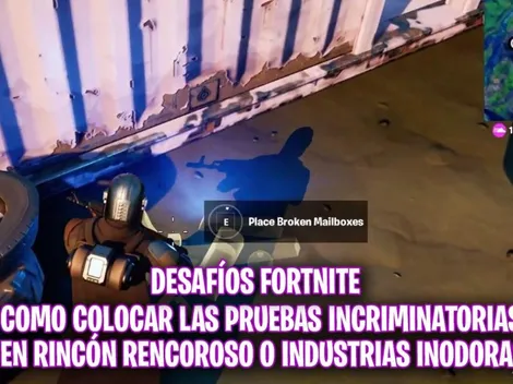 Cómo colocar la prueba incriminatoria en Rincón Rencoroso o Industrias Inodoras en Fortnite