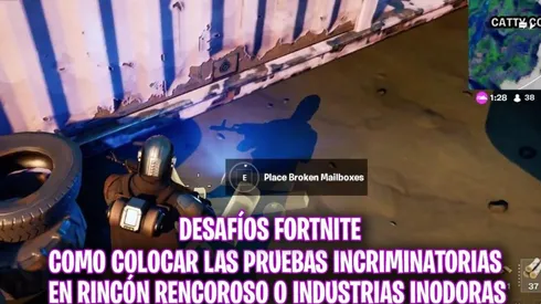 Cómo colocar la prueba incriminatoria en Rincón Rencoroso o Industrias Inodoras en Fortnite