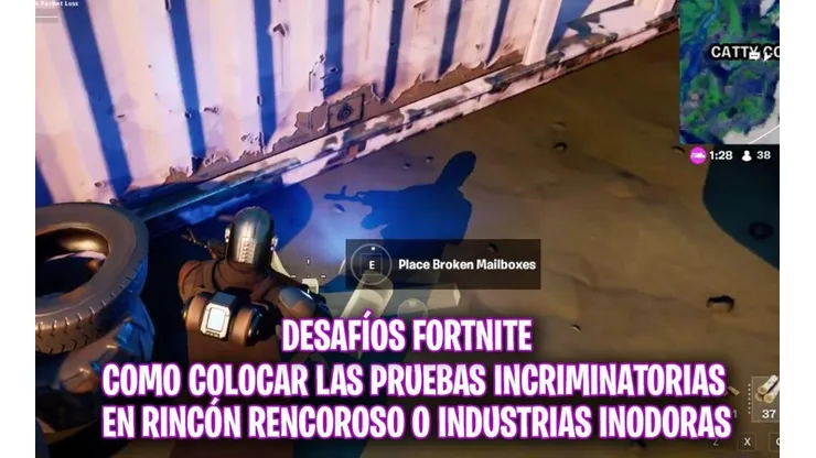 Cómo colocar la prueba incriminatoria en Rincón Rencoroso o Industrias Inodoras en Fortnite