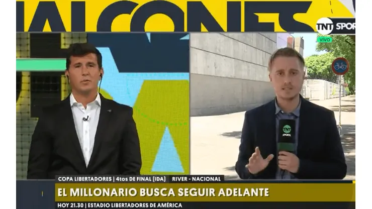 Foto de Hernán Castillo en el programa de TNT Sports.