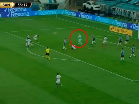 Vanderlei salió a cualquier lado y Santos aprovechó para meter el 1 a 0