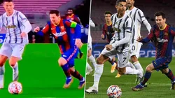 Video: Messi pasó con un túnel al área de Juventus, pero Cristiano le dejó las cosas claras