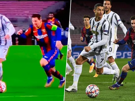 Video: Messi pasó con un túnel al área de Juventus, pero Cristiano le dejó las cosas claras