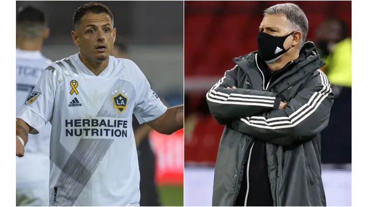 Javier Hernández y Gerardo Martino