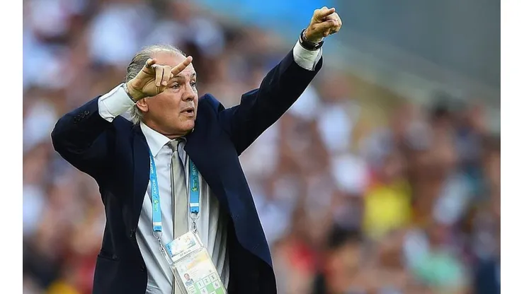 Alejandro Sabella en la Copa del Mundo de Brasil 2014.