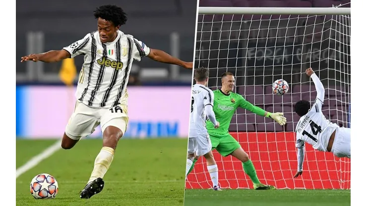 Asistencia de Juan Cuadrado ante el Barcelona. El gol lo anotó Weston McKennie.