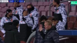 La burla viral de Dybala a Koeman en pleno Barcelona-Juventus