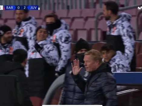 La burla viral de Dybala a Koeman en pleno Barcelona-Juventus