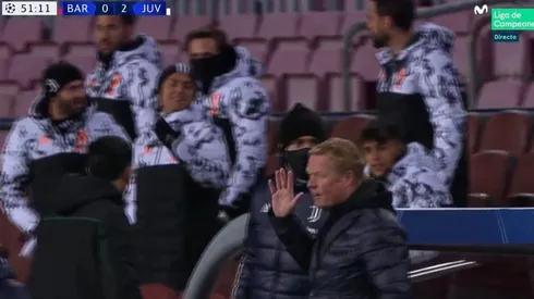 La burla viral de Dybala a Koeman en pleno Barcelona-Juventus