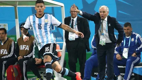 Rojo y Sabella en el Mundial de Brasil 2014.