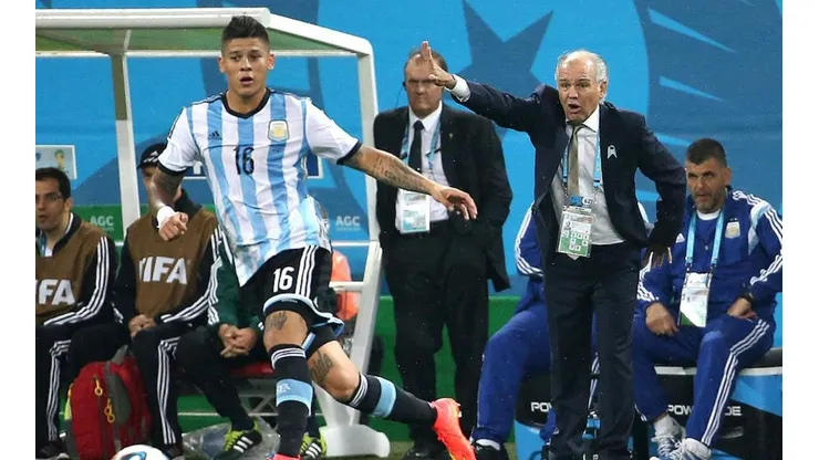 Rojo y Sabella en el Mundial de Brasil 2014.