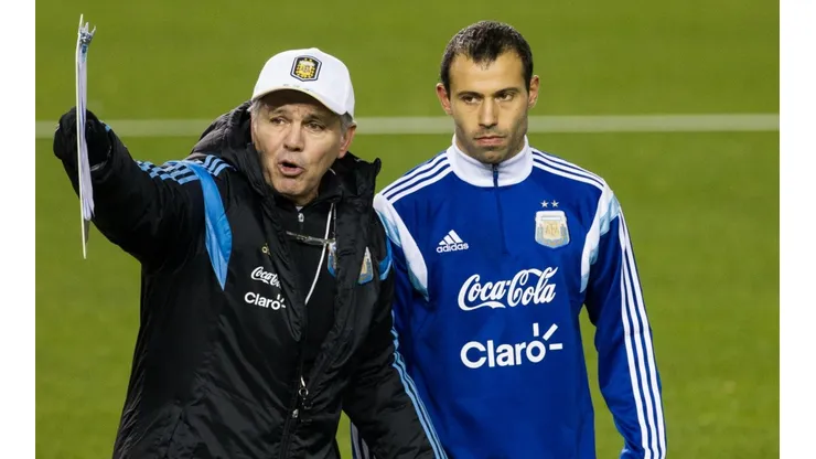 Sabella y Mascherano, juntos en la Selección Argentina.
