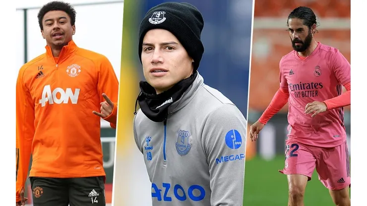 Jesse Lingard e Isco, los posibles refuerzos del Everton para 2021.