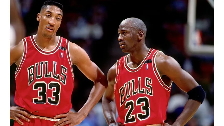 Scottie Pippen y Michael Jordan en Chicago Bulls