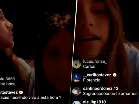 Es viral: Tevez se metió a un vivo de su hija y le dijo que se vaya a dormir
