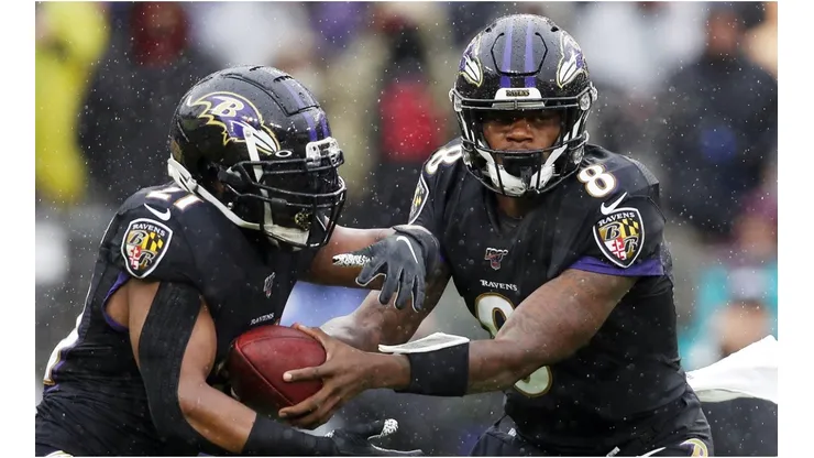 Lamar Jakcson y Mark Ingram (Foto: Getty)