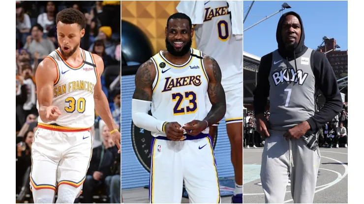 Stephen Curry, LeBron James y Kevin Durant