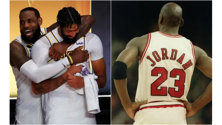 LeBron James, Anthony Davis y Michael Jordan