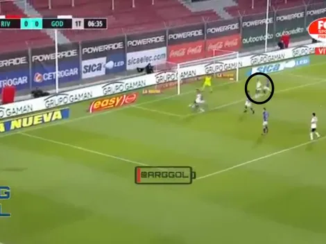 Video: Zuculini apareció en el área y le dio el primer gol a River contra Godoy Cruz