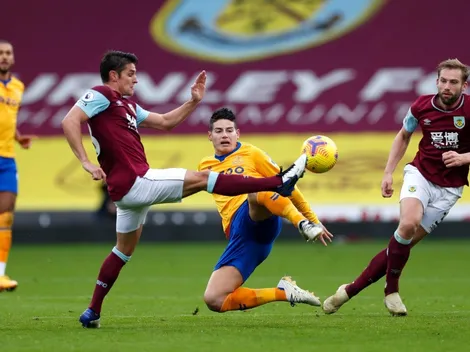 Everton no pasó del empate contra el Burnley con James y Mina los 90 minutos