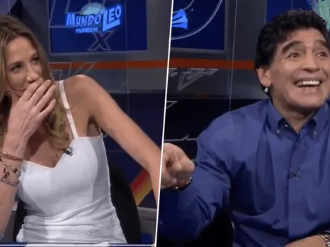 Video: el día que el Diego coqueteó con Alina Moine al aire