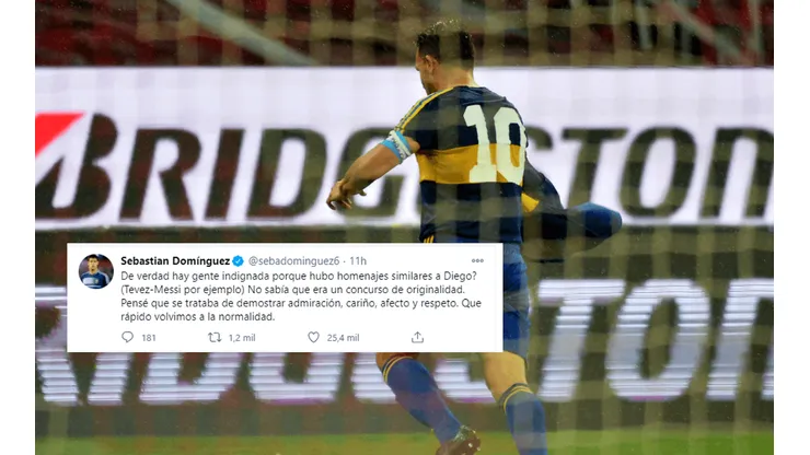 El tuit de Seba Domínguez sobre el festejo de Carlos Tevez que se volvió viral