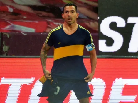 Como Messi: Tevez hizo el 1 a 0 de Boca, se sacó la remera y mostró la 10 de Diego