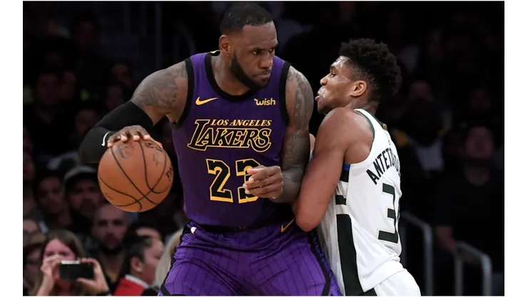 LeBron James y Giannis Antetokounmpo